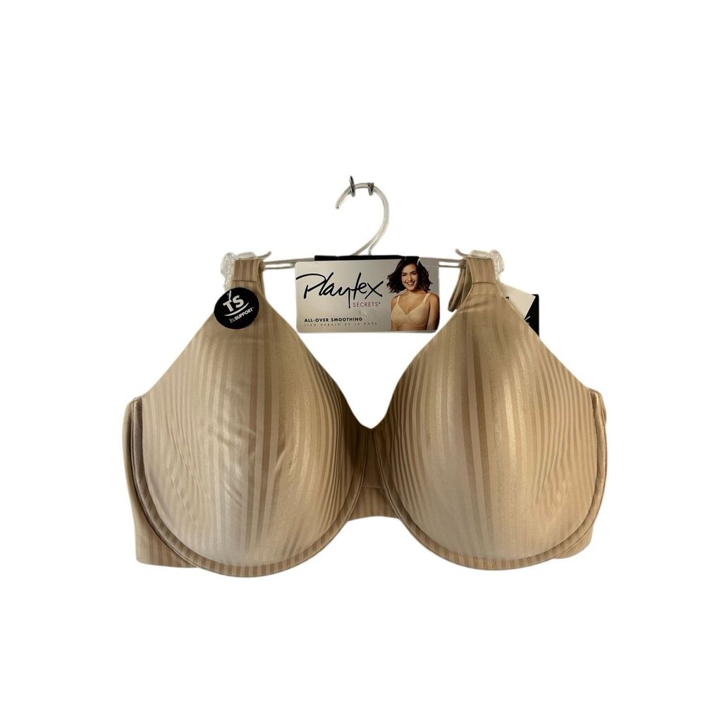 Playtex perfectly underwire 44DD bra‎ nude stripe new retails $46